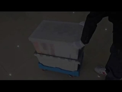 Plastic Dolly lichtgewicht ontwerp bevestigd deksel Nestable krat plastic platform dolly