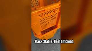 Stapelbare en nestbare plastic kratten | Stabiele opslag voor logistiek & industrie