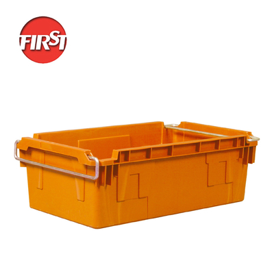 kopen Metalen handvat Plastic kratten voor aangepaste groentenopslag Interne grootte 640*345*230mm online vervaardiging