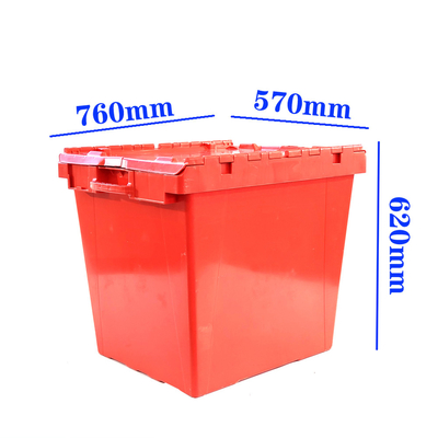 kopen 171L volume zware ladingstabiele plastic scheepsdozen met bevestigde dekselcontainer online vervaardiging