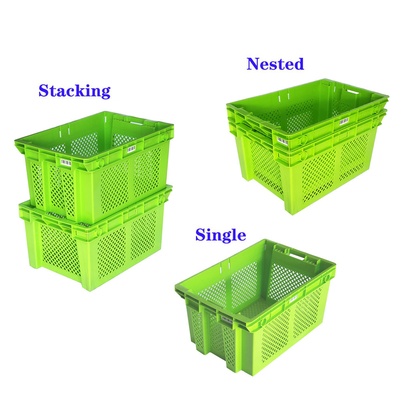 kopen Plastic Mesh Crates Stackable Turnover Crates voor groenten en fruit 485x360x290mm online vervaardiging