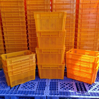 kopen Niet-stapelbaar krat-maas frame opslag van groenten en fruit stapelbare container plastic mand online vervaardiging