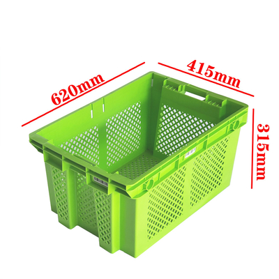 kopen Handle PP Plastic Turnover Box Nesting Stacking Storage Nesting Crates Plastic Bin online vervaardiging