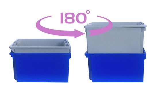 kopen Stapelbare en nestbare plastic kratten, herbruikbare logistieke containers fabrikant online vervaardiging