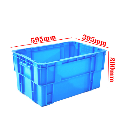 kopen Stapelbare plastic verplaatsingsdoos krat industriële kunststofproducten kratten 595x395x300mm online vervaardiging