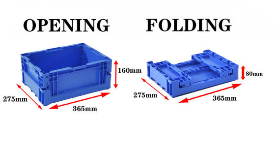 kopen Plastic Foldable Crate Stackable Plastic Moving Crates Logistics Transport Warehouse Plastic Container online vervaardiging