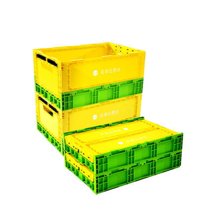 kopen 29L vouwbare plastic kratten zware stapelbare opvouwbare plastic opslag kratten online vervaardiging