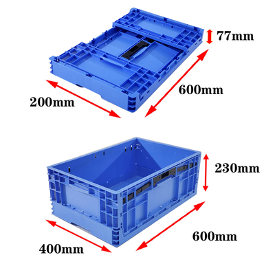 kopen Opvouwbare plastic kist zware taak stapelbare opvouwbare verhuisdoos herbruikbare plastic kist online vervaardiging