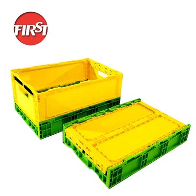 kopen Opvouwbare, op maat gemaakte plastic kratten voor de logistiek van fruit- en groentenkoeling 508×338×100 mm online vervaardiging