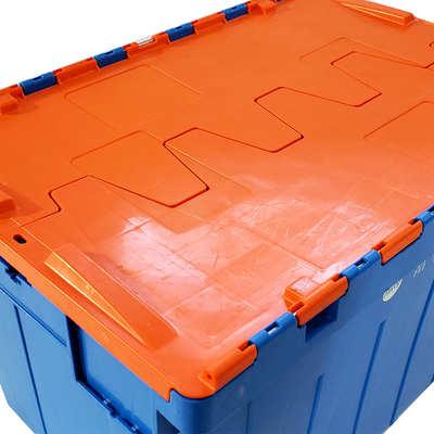 kopen PP 70 liter zware stapelbare plastic nestdozen met deksels ruimtebesparend online vervaardiging