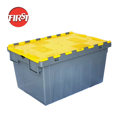 kopen Plastic verplaatsende kratten met bevestigde deksels 600x400 mm Industriële Nestable & Stackable Euro Logistics Box online vervaardiging