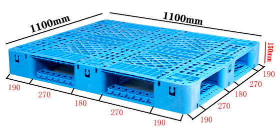 kopen 1100×1100 Plastic Pallet fabrikant Heavy Duty HDPE pallets OEM aanpassing online vervaardiging