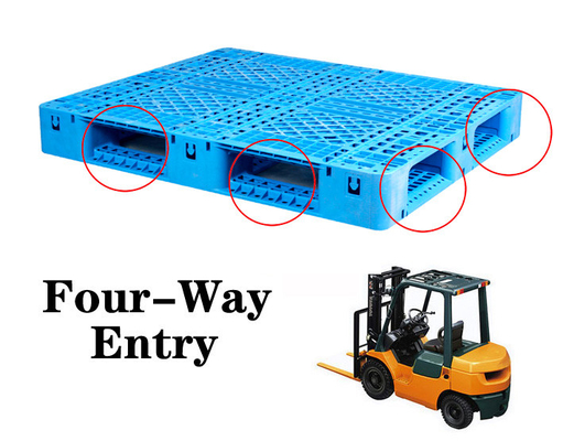 kopen PP Stackable Warehouse heavy duty plastic pallet Four Way Forklift Entry Sustainability online vervaardiging
