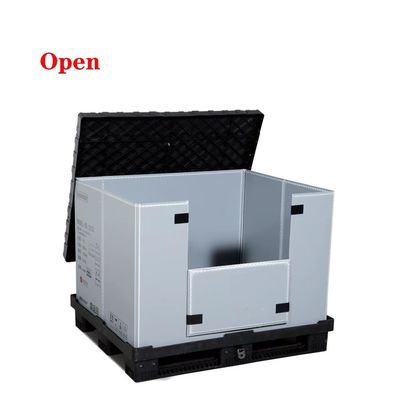 kopen Collapsible Plastic Pallet Heavy Duty Stackable Storage Fold Pallet Box online vervaardiging