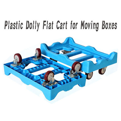 kopen Plastic Dolly Flat Cart voor het verplaatsen van dozen Heavy Duty 600*400mm Platform Dolly Trolley online vervaardiging