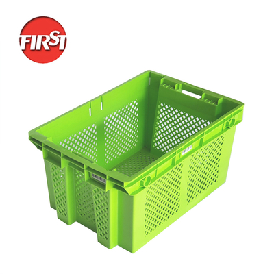Instabele, stapelbare, geventileerde plastic containers voor de opslag van groenten en fruit