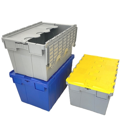 De logoschipbox met een dekselcontainer De beste logistieke transportoplossing