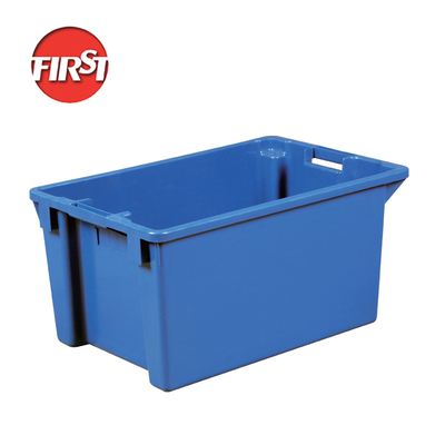 600x400x300mm Omzet Voedselbezorging Plastic opslagdoos Logistiek Plastic Tote kratten