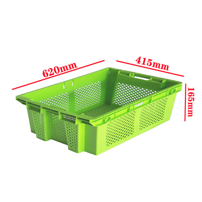 Oogklappbare plastic kratten Verschepen Stapelen Nesten Landbouw supermarkten