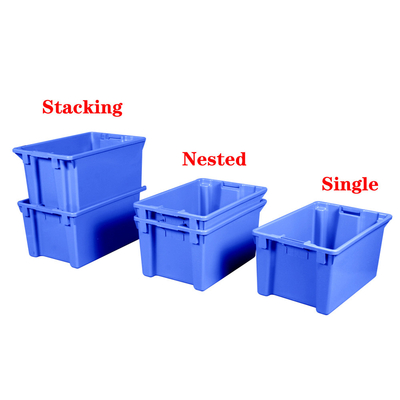 Bergingskist solide plastic mand verhuisdoos stapelbare en niet-stapelbare kist 600x400 mm