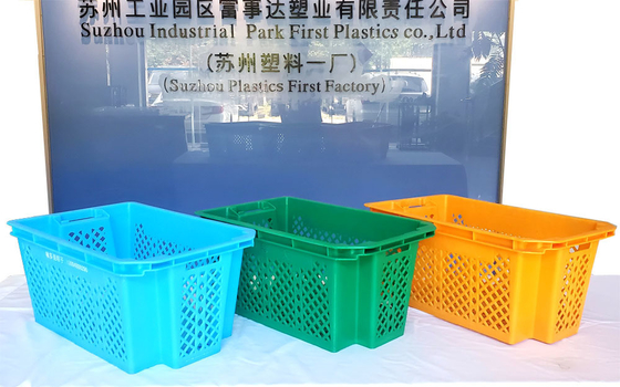 Netwerk Niet-verplaatsbare krat omzet plastic paddenstoel krat stapelbare verhuizingsbakken