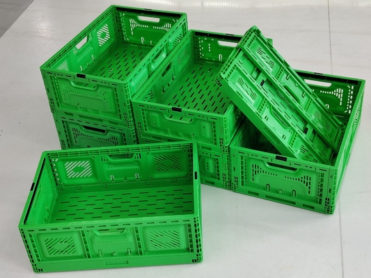 570x370x210mm Kleine vouwbare plastic fruit kratten Opvouwbare landbouw